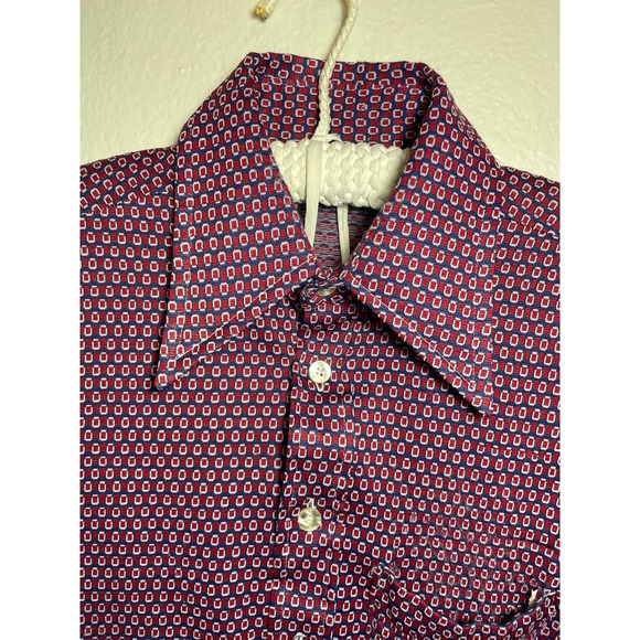 Vintage Disco 70s TownCraft Penneys Mens Long Sleeve Button Down disco shirt - Picture 5 of 16